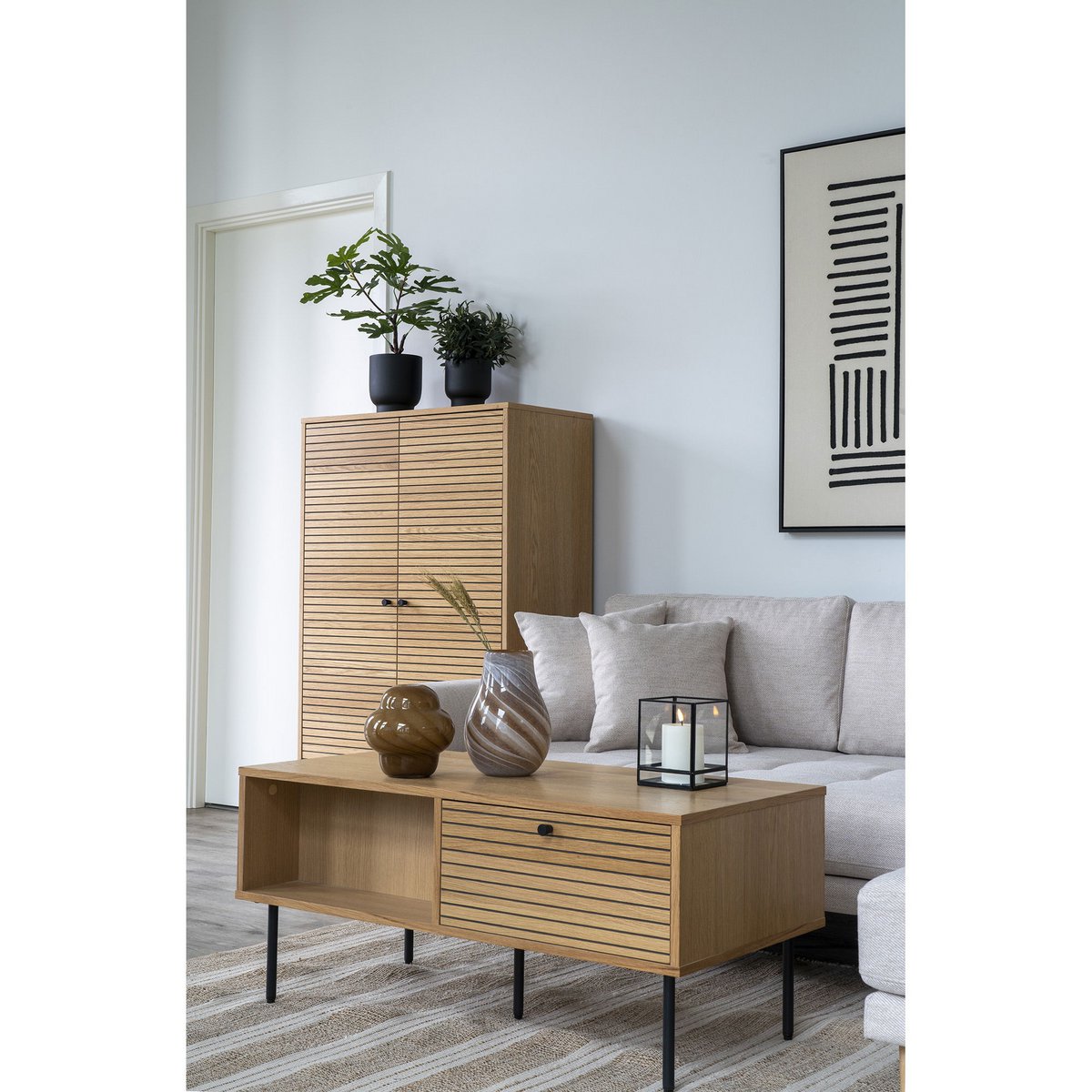 Glasvase - Braun, , Ø16,5x17 cm