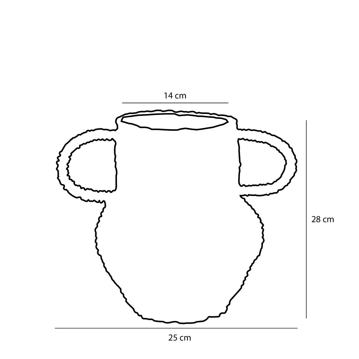Cambridge Dekovase – H28 x Ø25 cm – Seegras – Grün