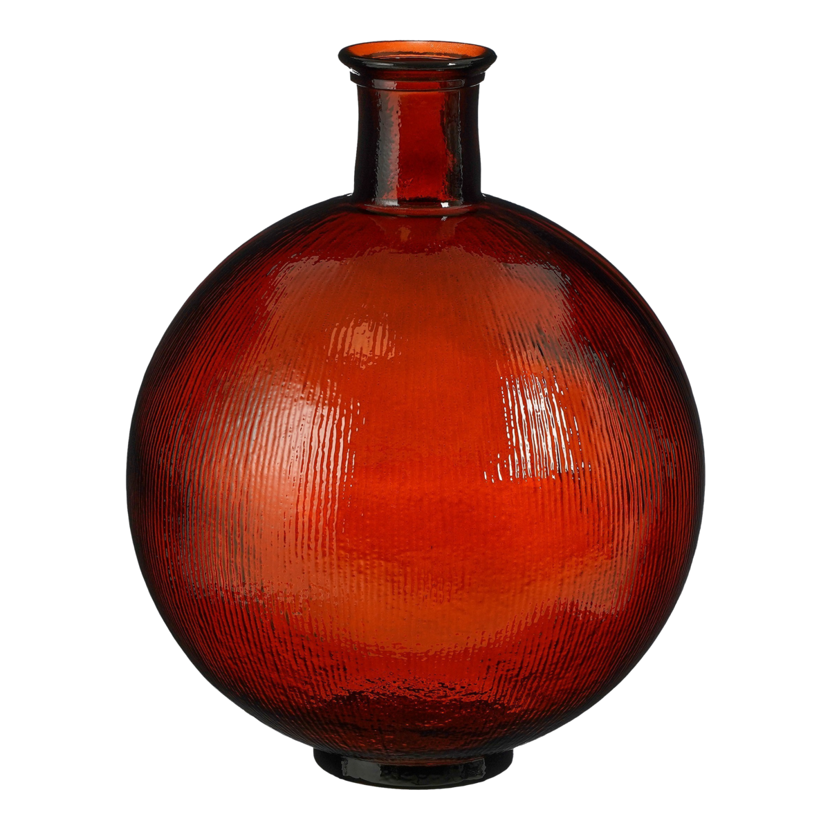 Firenza Flaschenvase – H42 x Ø34 cm – Recyceltes Glas – Dunkelbraun