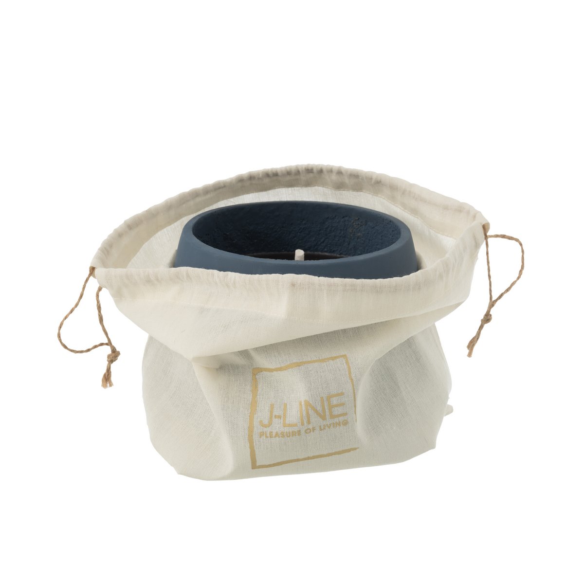 Outdoor Kerze Cyra Cement Blue Medium