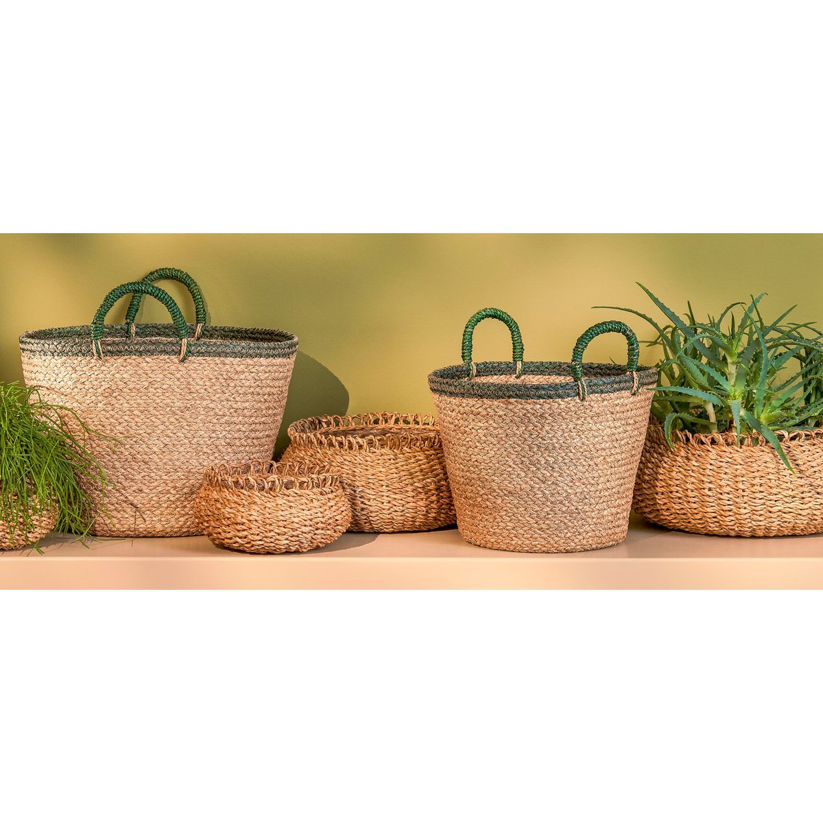 Gourdon Pflanzkorb – 4er-Set – H17 x Ø31 cm – Braun