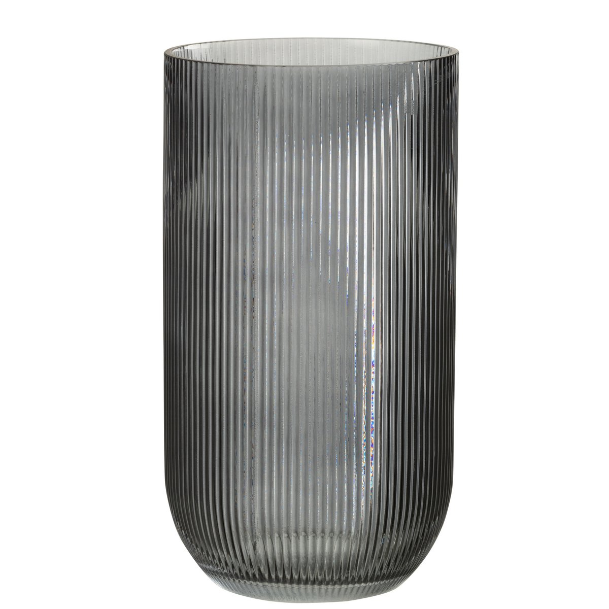 Vase Gestreift in Schwarz – Größe L