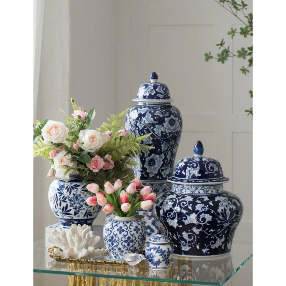 
                      
                        GROßE Größe - Blaue und weiße ZH01 Porzellan-Blumenvase (für die Küche zu Hause)
                      
                    