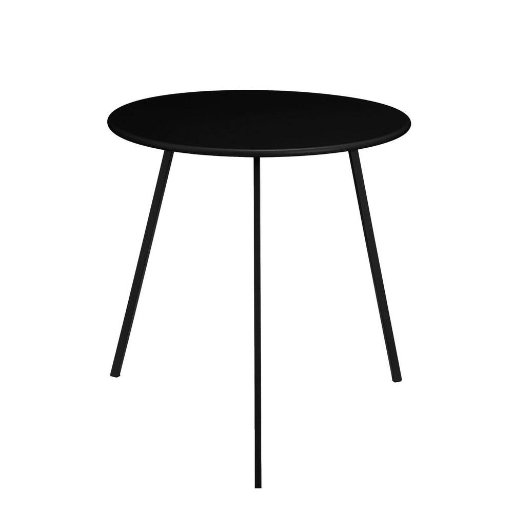 Seatle Outdoor-Beistelltisch – H50 x Ø50 cm – Metall – Schwarz
