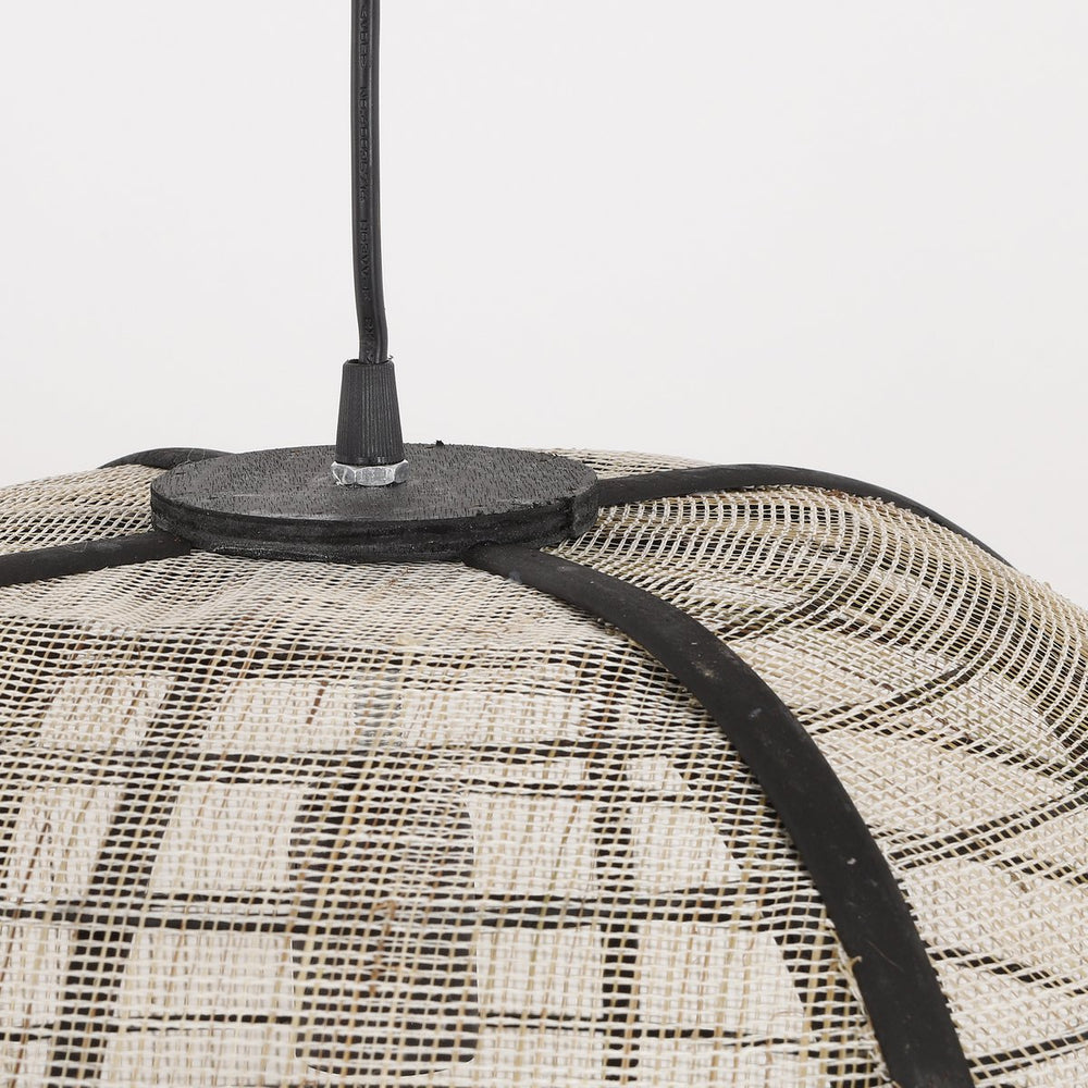 
                      
                        Pella Hängelampe – H44 x Ø45 cm – Leinen – gebrochenes Weiß
                      
                    