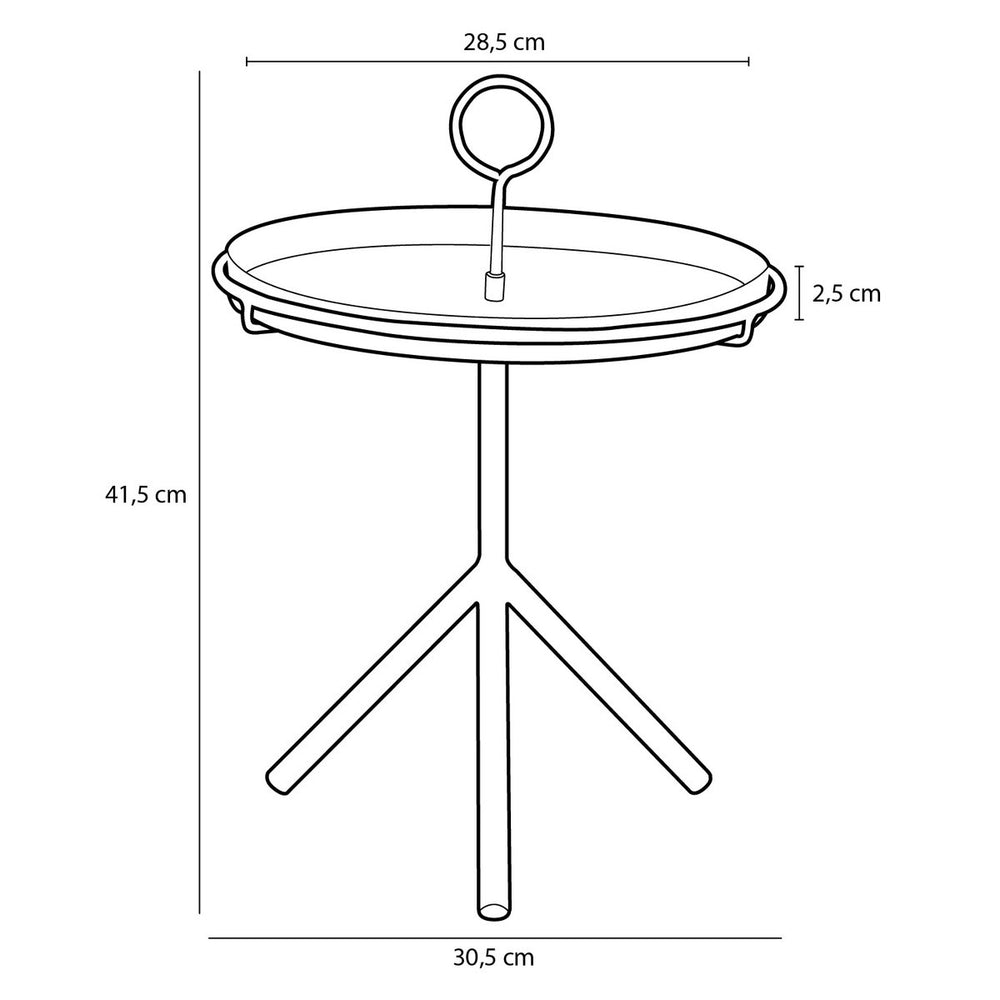 
                      
                        Aston Beistelltisch mit abnehmbarem Tablett – H42 x Ø31 cm – Metall – Lila
                      
                    