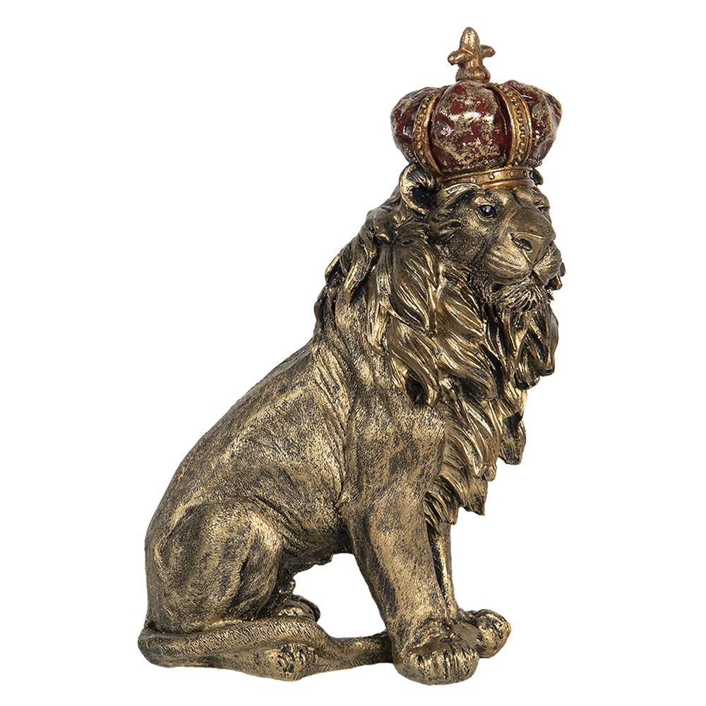 Dekofigur Löwe in Goldfarben