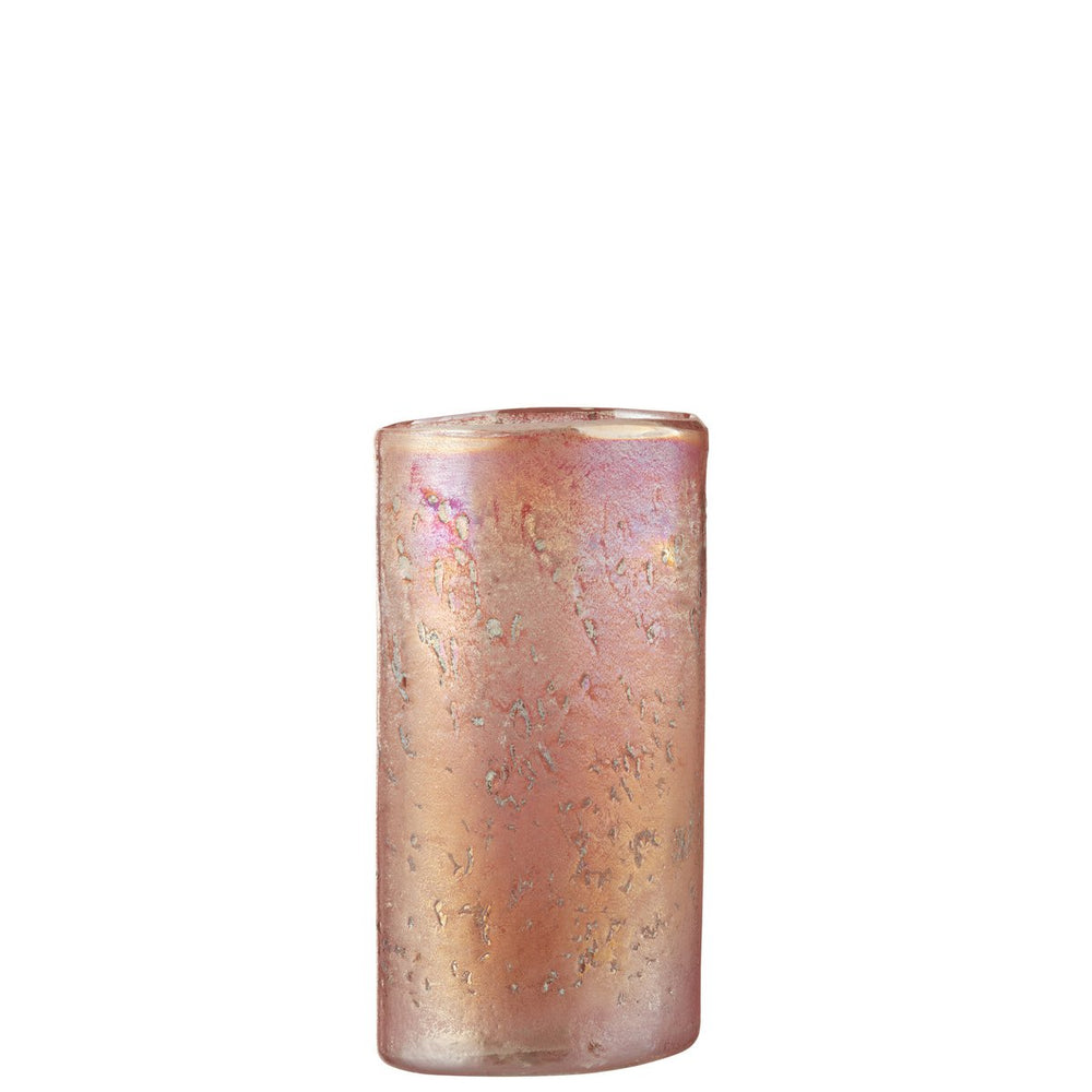 Vase Oval - Glas - Rosa - Groß