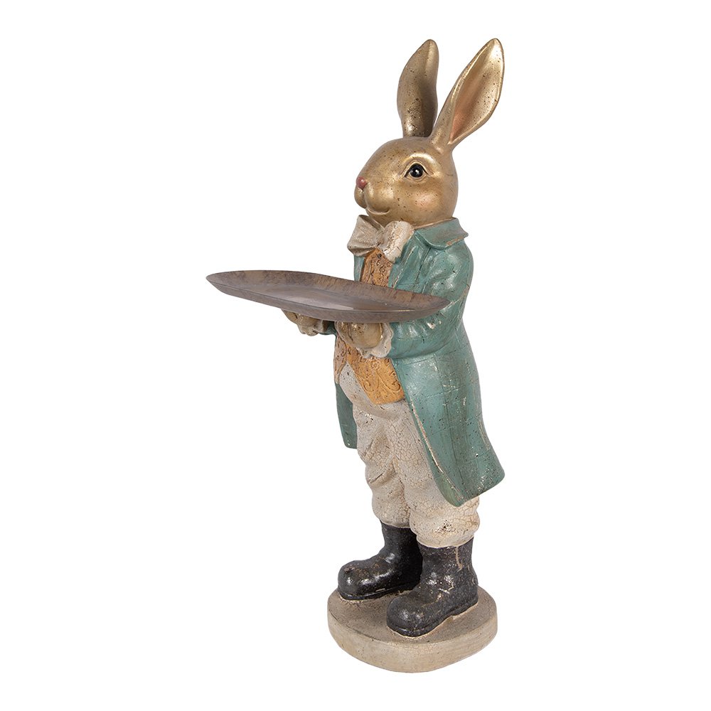 Goldfarbene Dekorationsstatue Hase