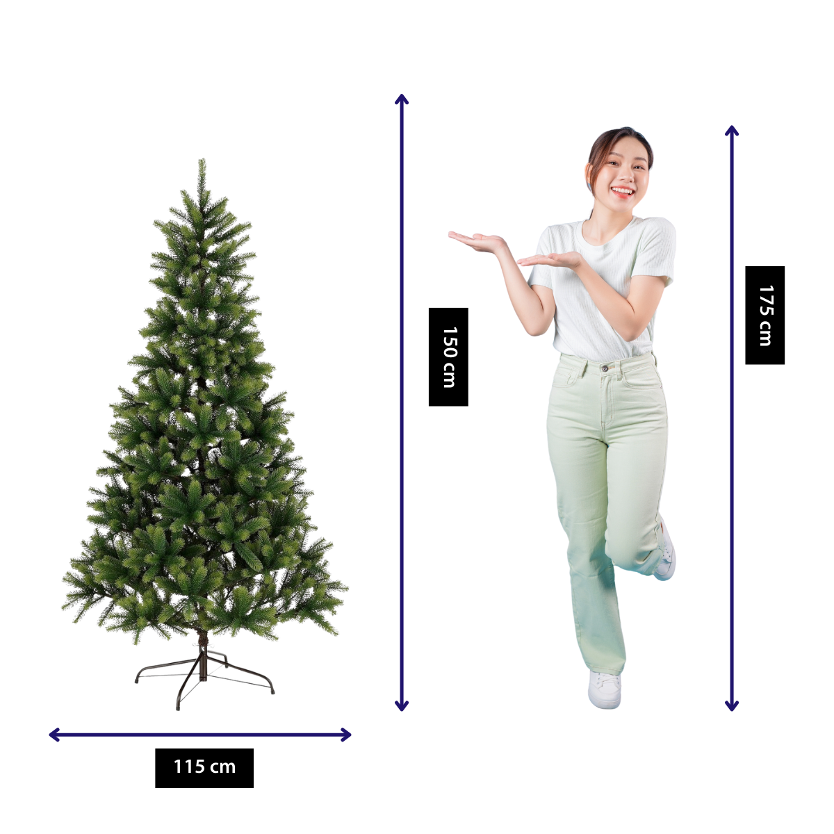 Künstlicher Weihnachtsbaum Nagoya Green, 150 cm