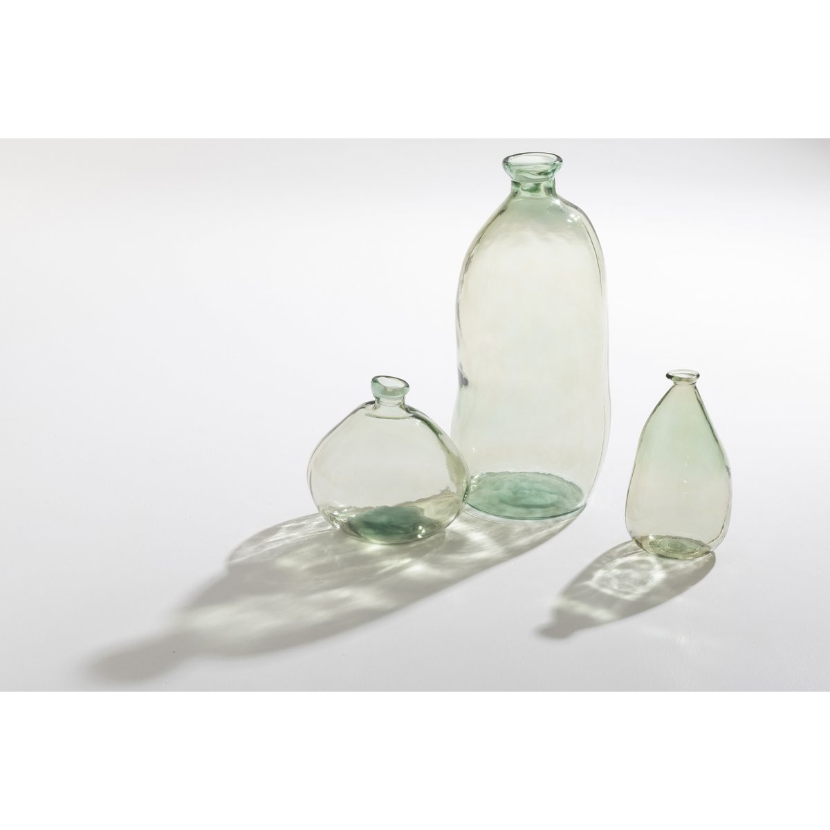 Vase Olivia – Bodenvase aus Glas in Wassergrün