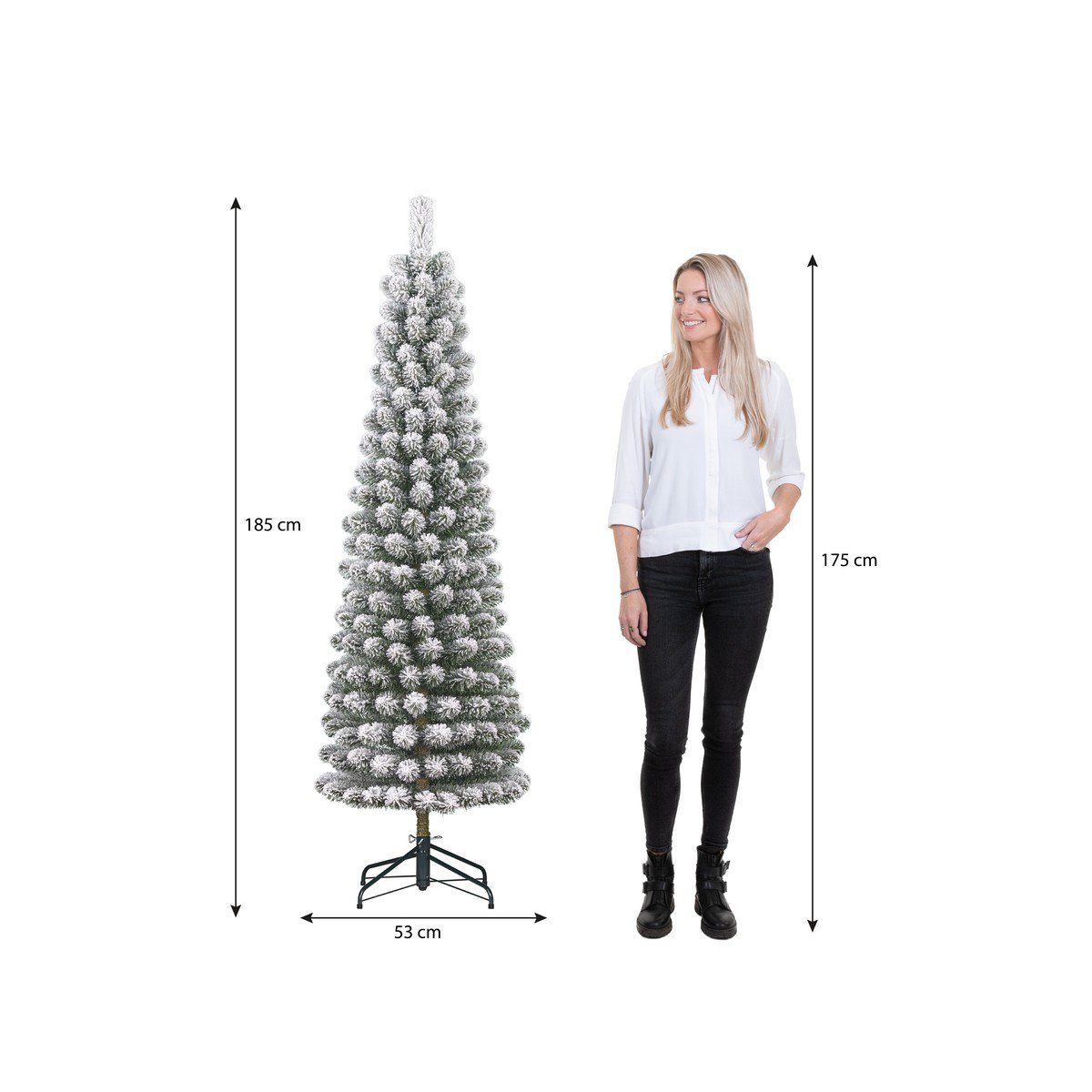 Schmaler Künstlicher Weihnachtsbaum Charlton 185 cm