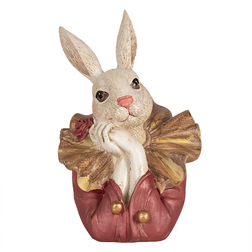 Deko-Kaninchen Beige Pink 11x11x17 cm