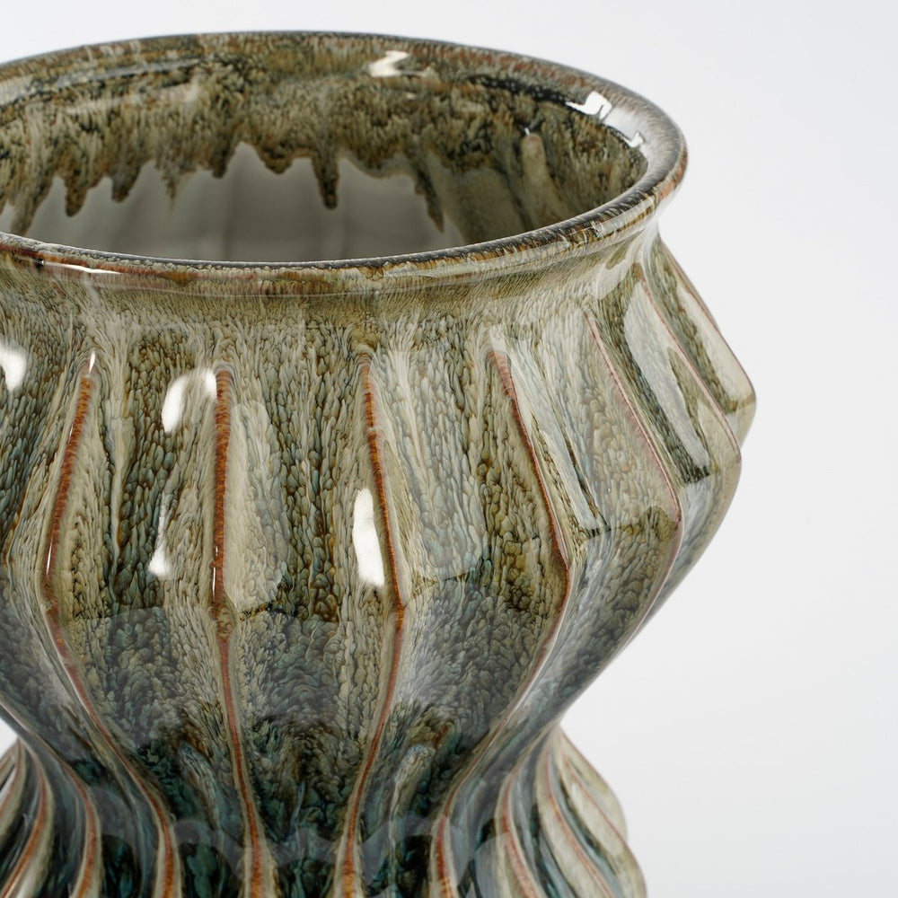 Pippa Vase – H32 x Ø21 cm – Keramik – Grün