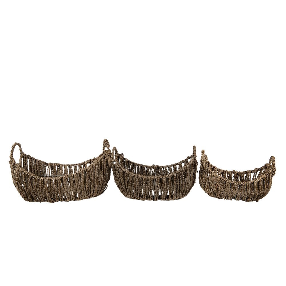 
                      
                        Aufbewahrungskorb 3er-Set Braun, Rattan (3) Ø 30x22x18 / 26x18x16 / 22x16x13 cm
                      
                    