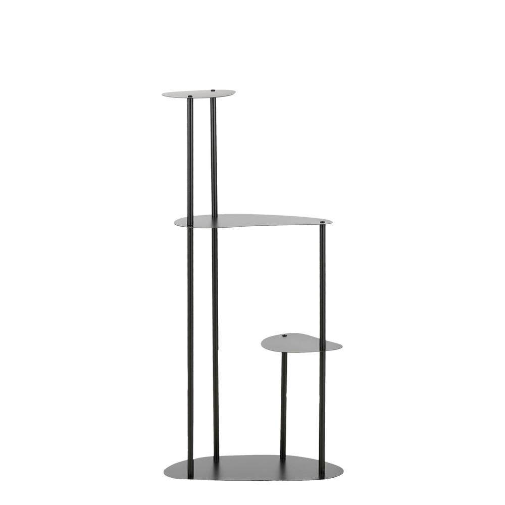 Fonda Pflanzentisch – L48 x B27 x H100 cm – Metall – Schwarz
