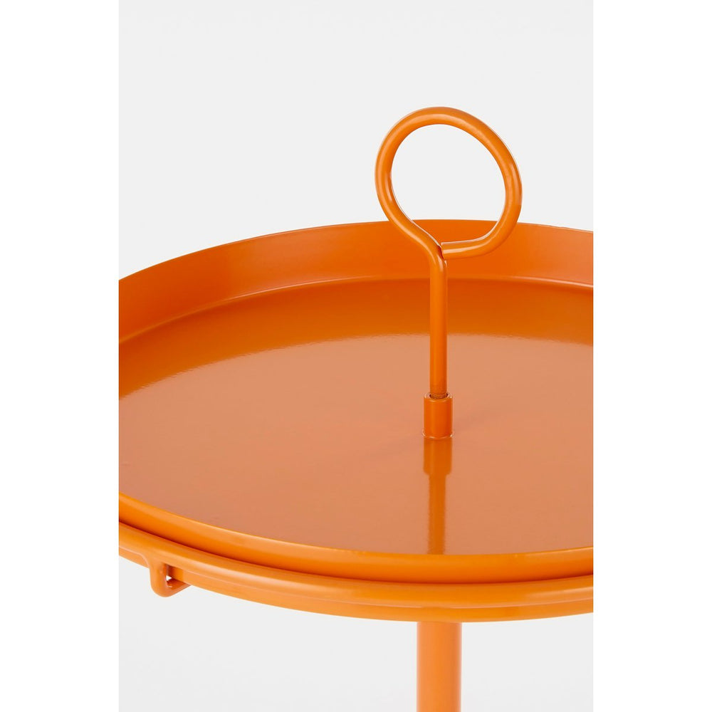 
                      
                        Aston Beistelltisch mit abnehmbarem Tablett – H42 x Ø31 cm – Metall – Orange
                      
                    