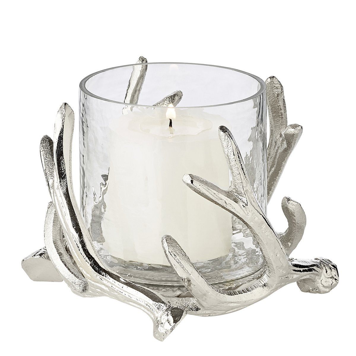 Windlicht Kingston, Geweih-Design (Höhe 13 cm, Ø 15 cm)