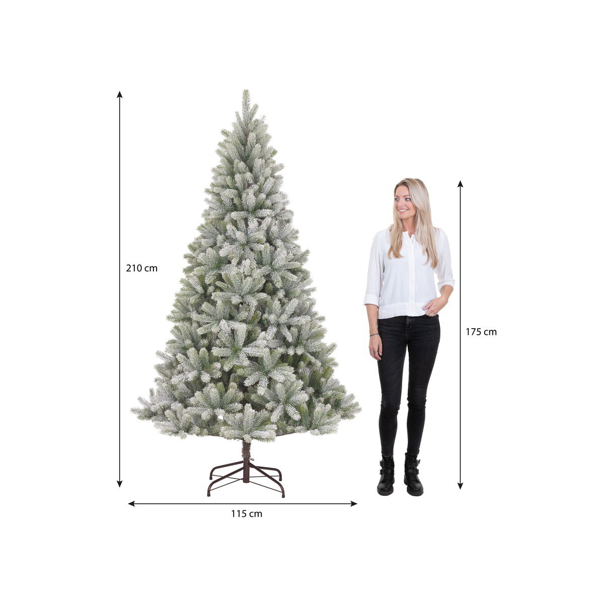 Künstlicher Weihnachtsbaum Nagoya Green, 210 cm, gefrostet