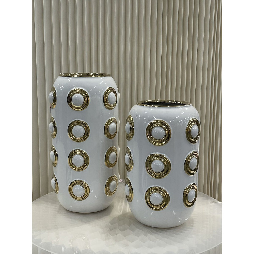 
                      
                        Goldene Vase mit 4 Kreisen (CV11617-14WIT)
                      
                    