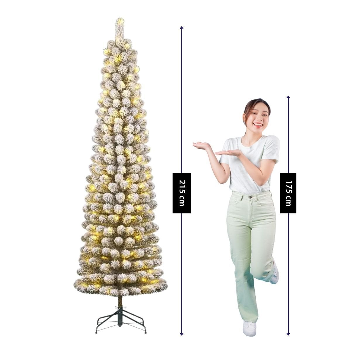 Künstlicher Weihnachtsbaum Charlton Green, 230 cm, mit LED-Beleuchtung