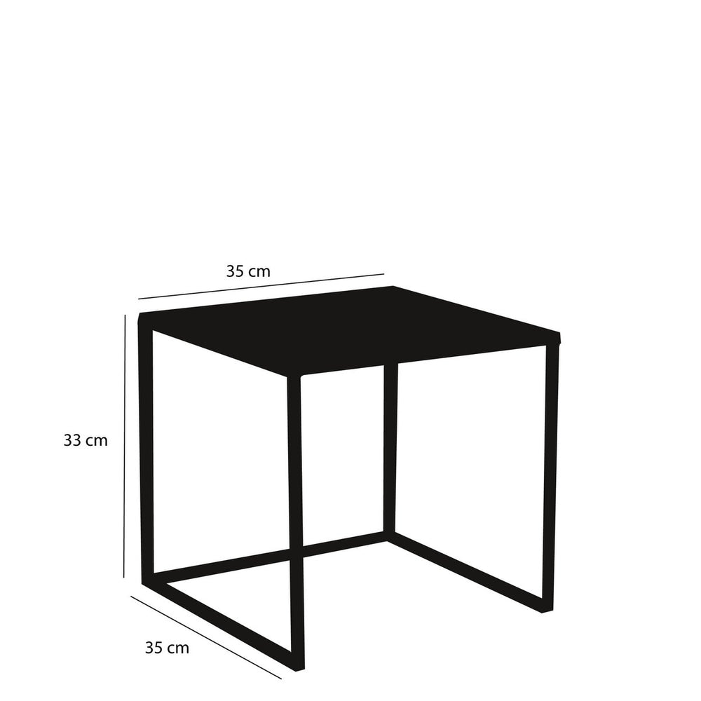 
                      
                        Goa Beistelltisch – 2er-Set – L35 x B35 x H33 cm – Metall – Schwarz
                      
                    
