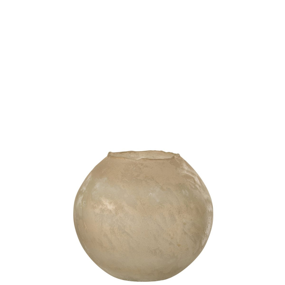 Vase Soda Rundes Glas Gold Groß