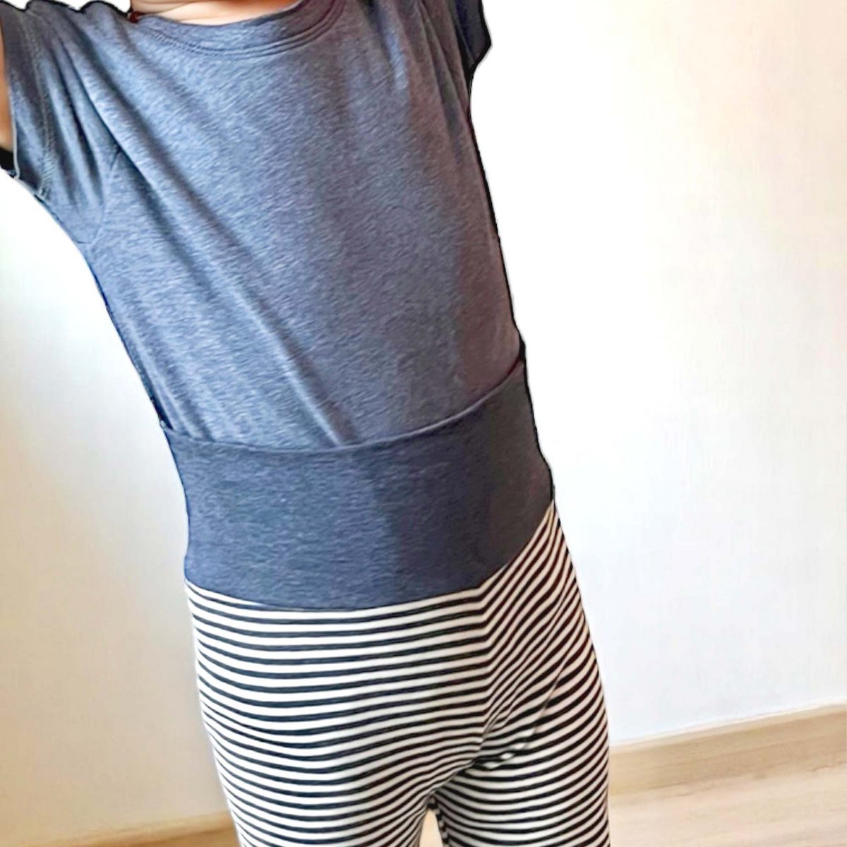 Bio-Baby-Leggings, Indigo gestreift