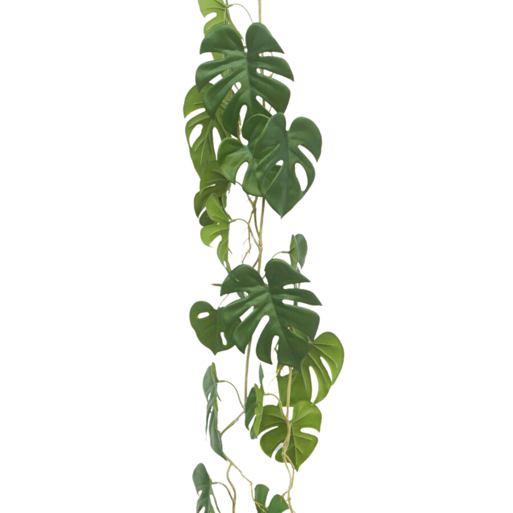 3 Stk. Künstliche Monstera-Girlande, 120 cm (Girlande)