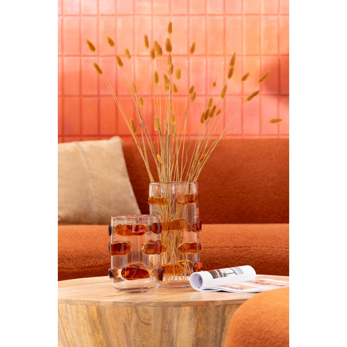 Vase Pebbles – Glas Bernstein, klein