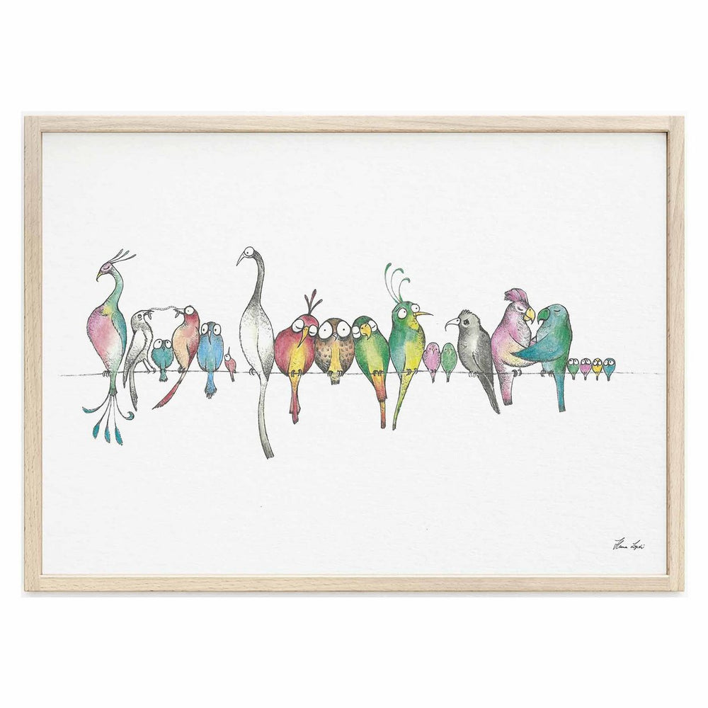 Kunstdruck - Vogelparade