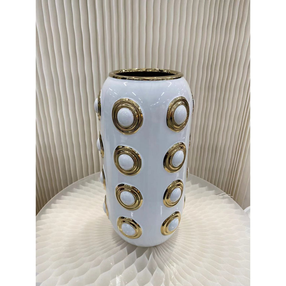 
                      
                        Goldene Vase mit 4 Kreisen (CV11617-14WIT)
                      
                    