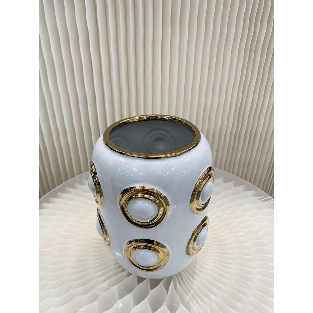 
                      
                        Goldene Vase mit 4 Kreisen (CV11617-14WIT)
                      
                    