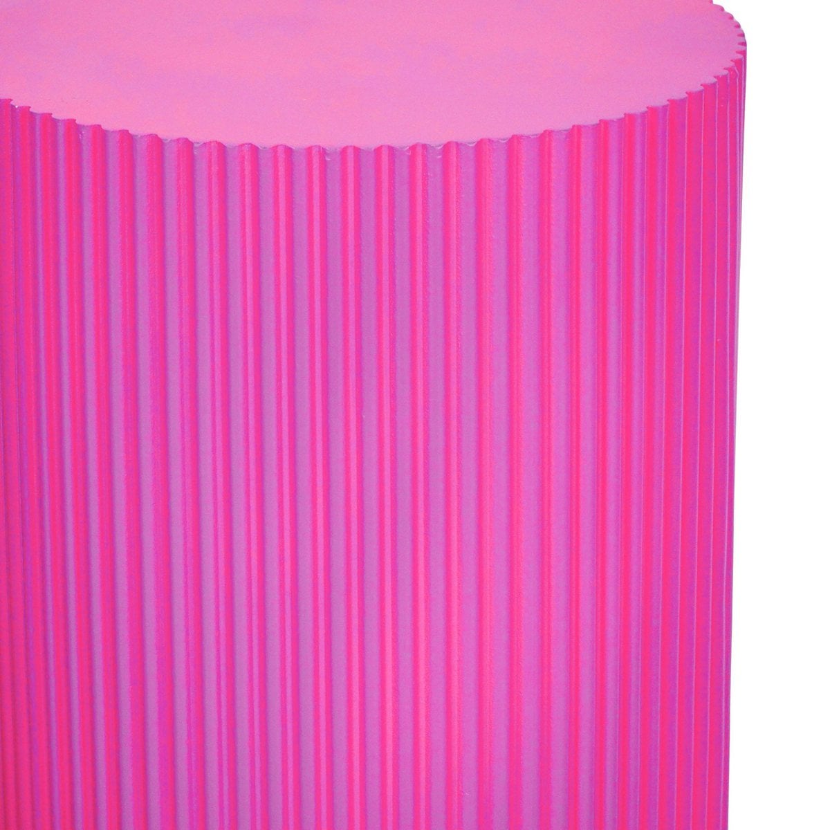Pflanzenhocker / Seitentisch / Säule Zylinder - MDF - Neonrosa - 30x65 cm