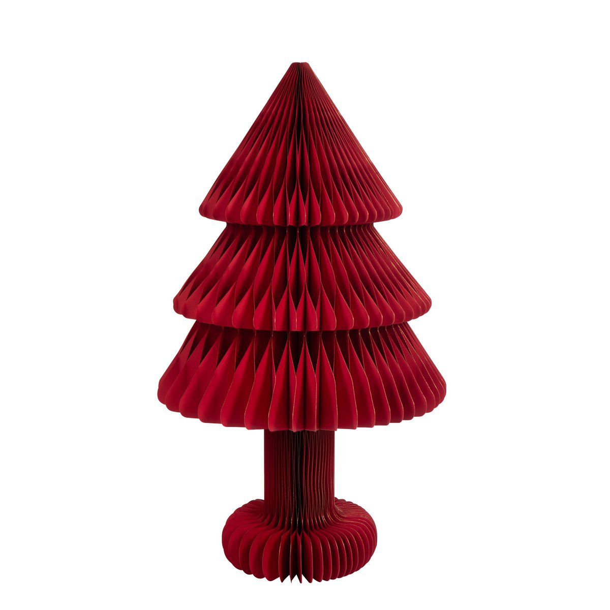 Weihnachtsbaum-Dekoration, faltbar, Papier, Weihnachtsrot, L
