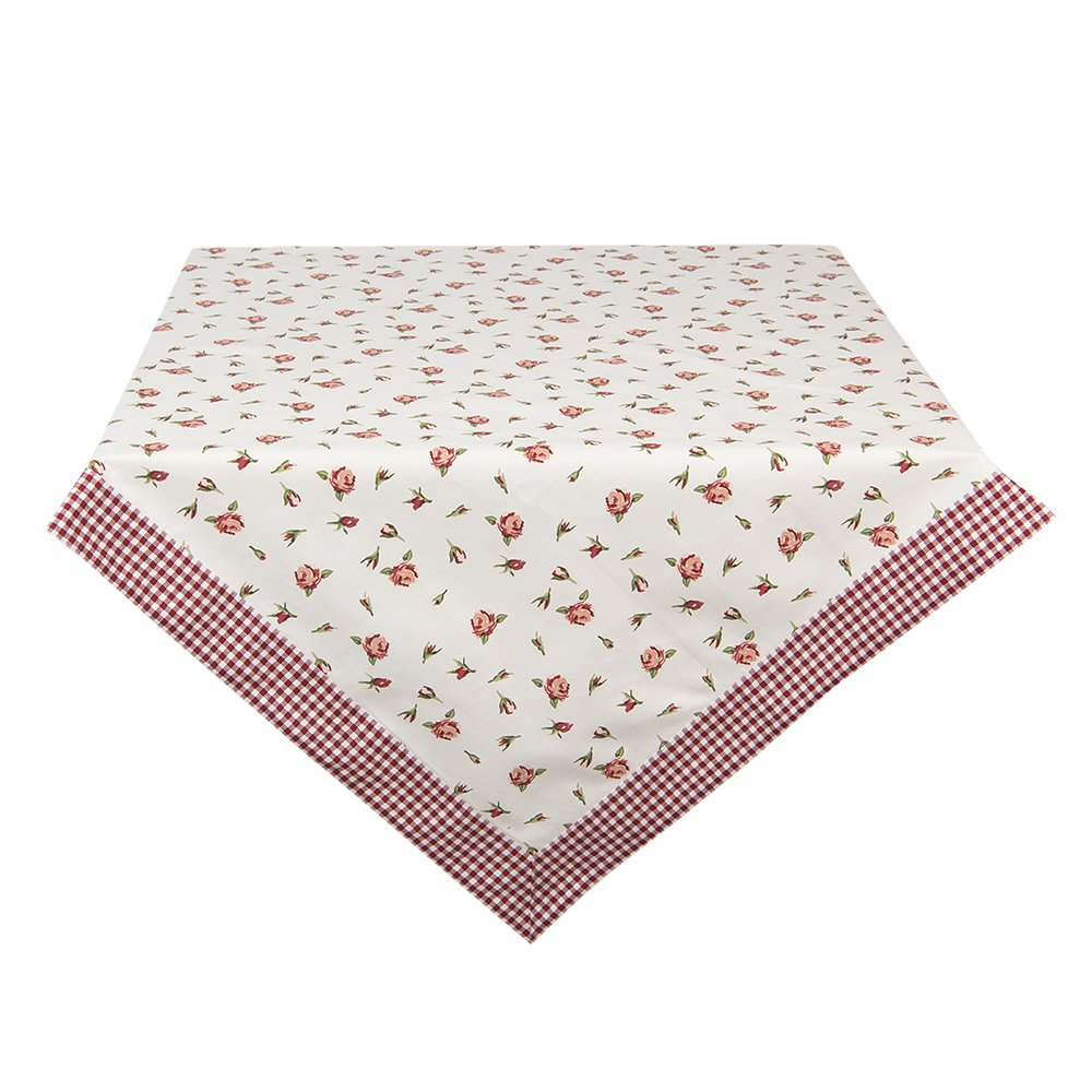 Tischdecke Rot, Weiß, Grün 150x150 cm