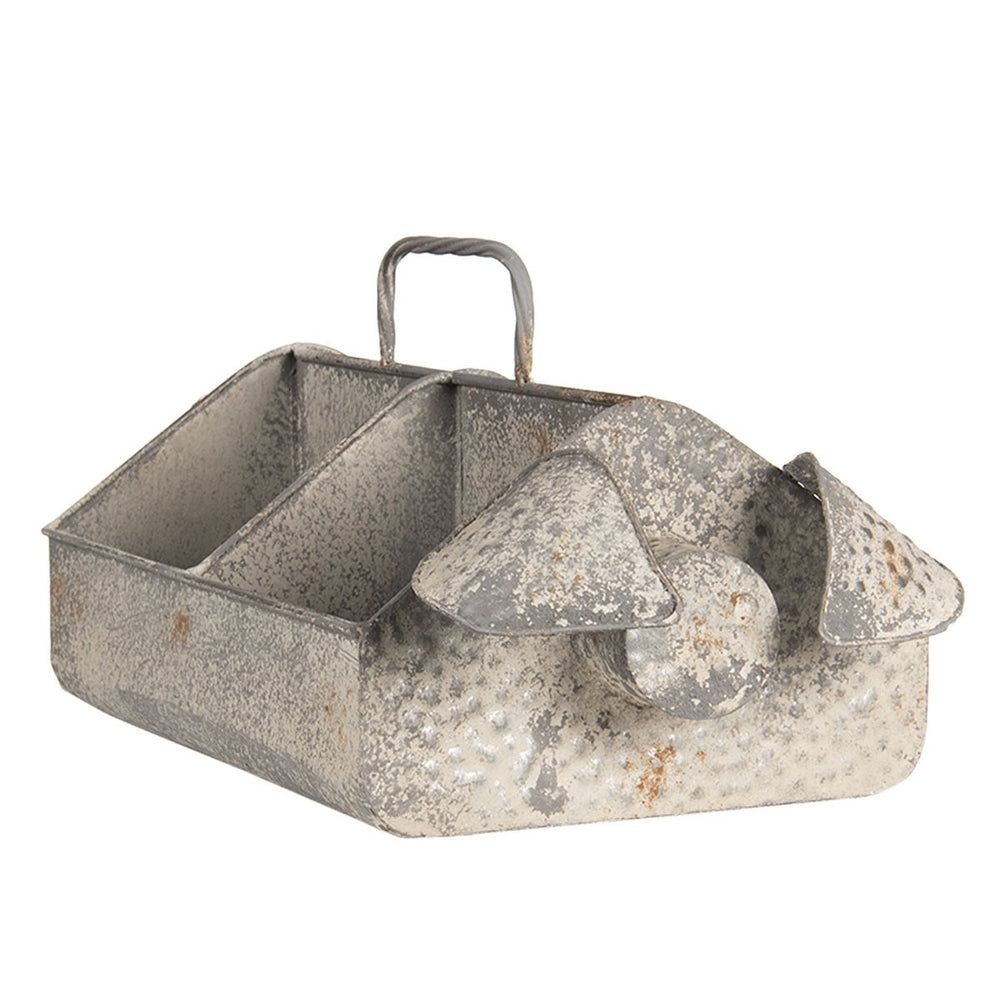Fachtablett 4 Fächer Grau 45x24x20 cm