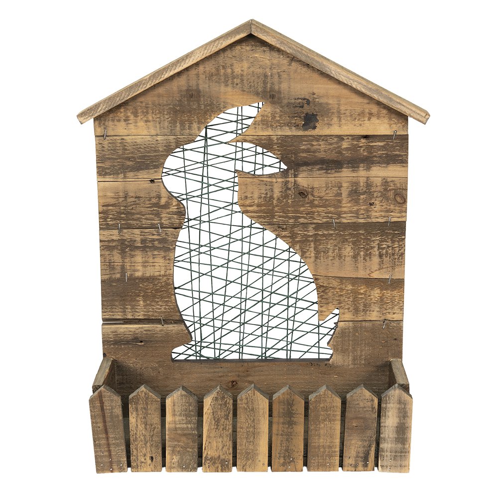 Planthouder Bruin, Weiß 37x11x48 cm