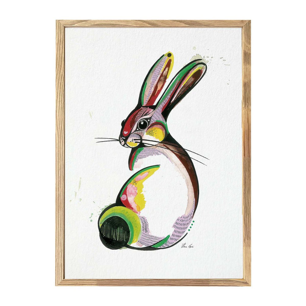 Kunstdruck - Kaninchen bunt