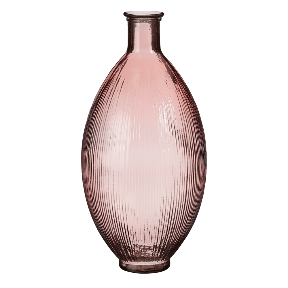 Firenza Flaschenvase – H59 x Ø29 cm – Recyceltes Glas – Hellrosa