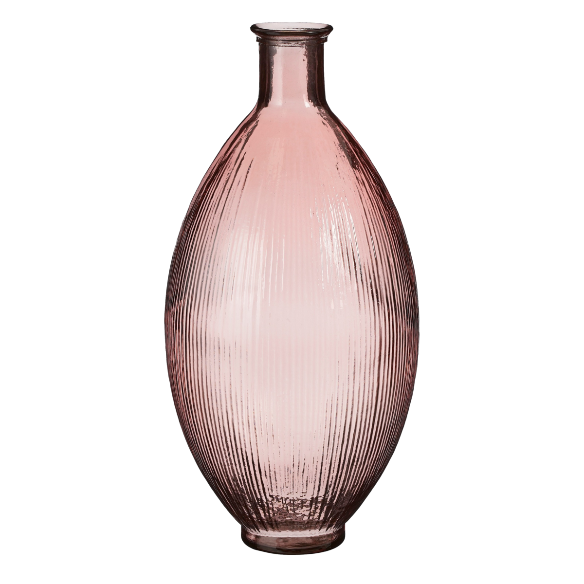 Firenza Flaschenvase – H59 x Ø29 cm – Recyceltes Glas – Hellrosa