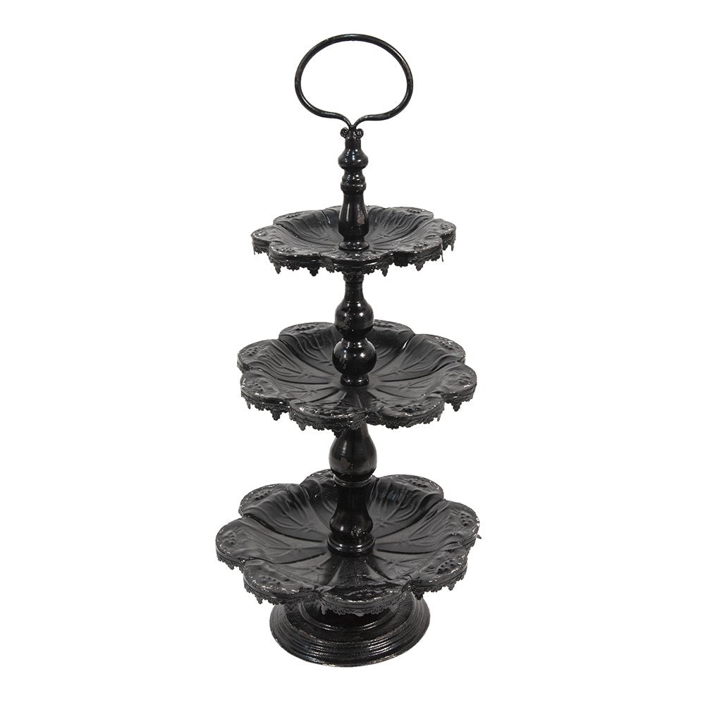 Etagere 3 Schichten Schwarz, Eisen Ø 33x71 cm