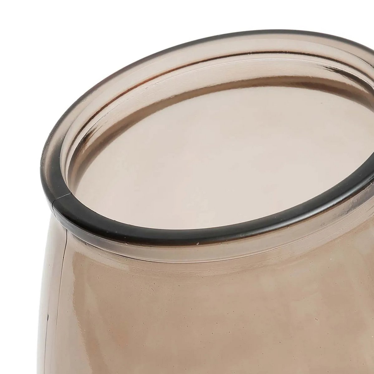 Vase Qiezi aus recyceltem Glas, Beige
