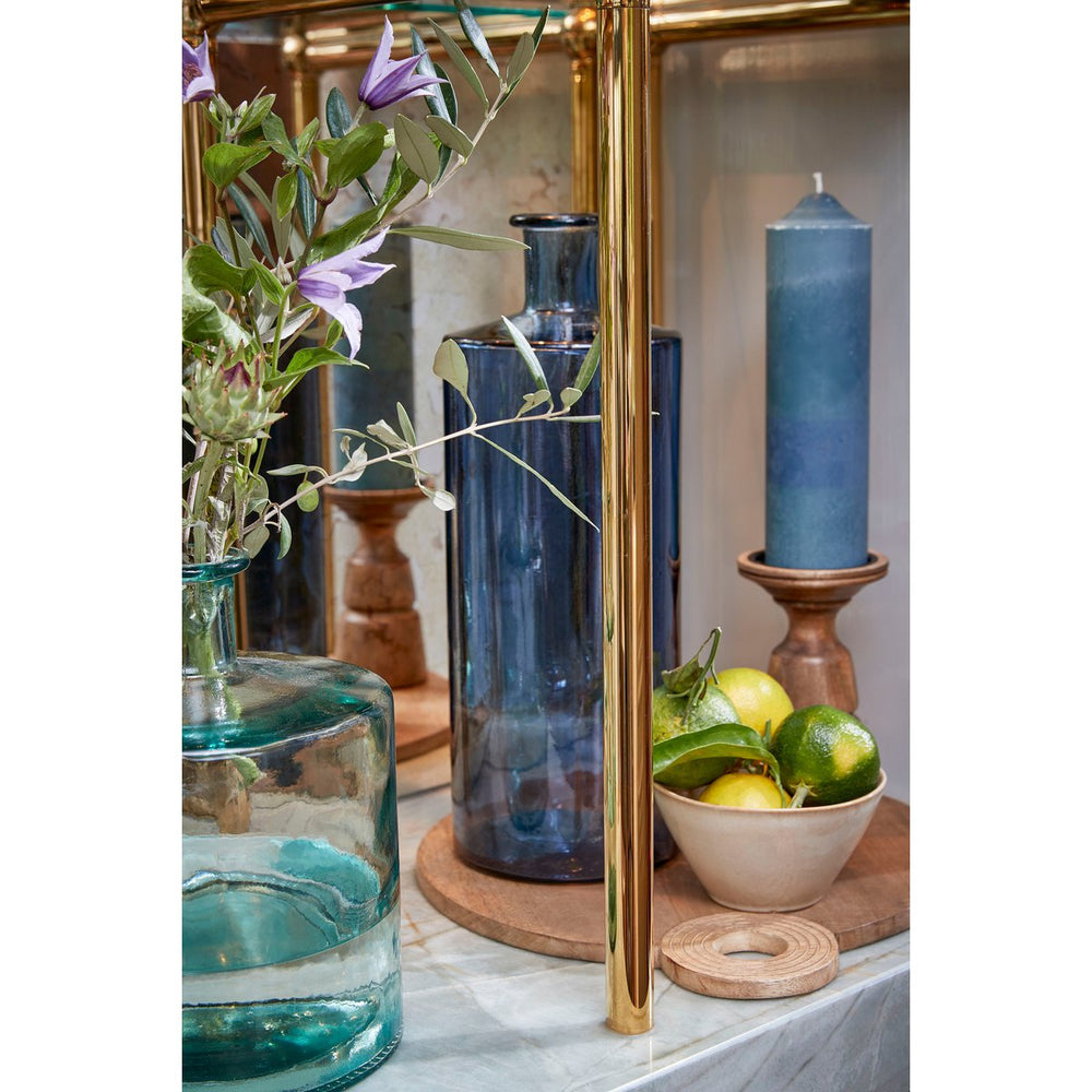 
                      
                        Guan Flaschenvase - H40 x Ø15 cm - Recyceltes Glas - Blau
                      
                    