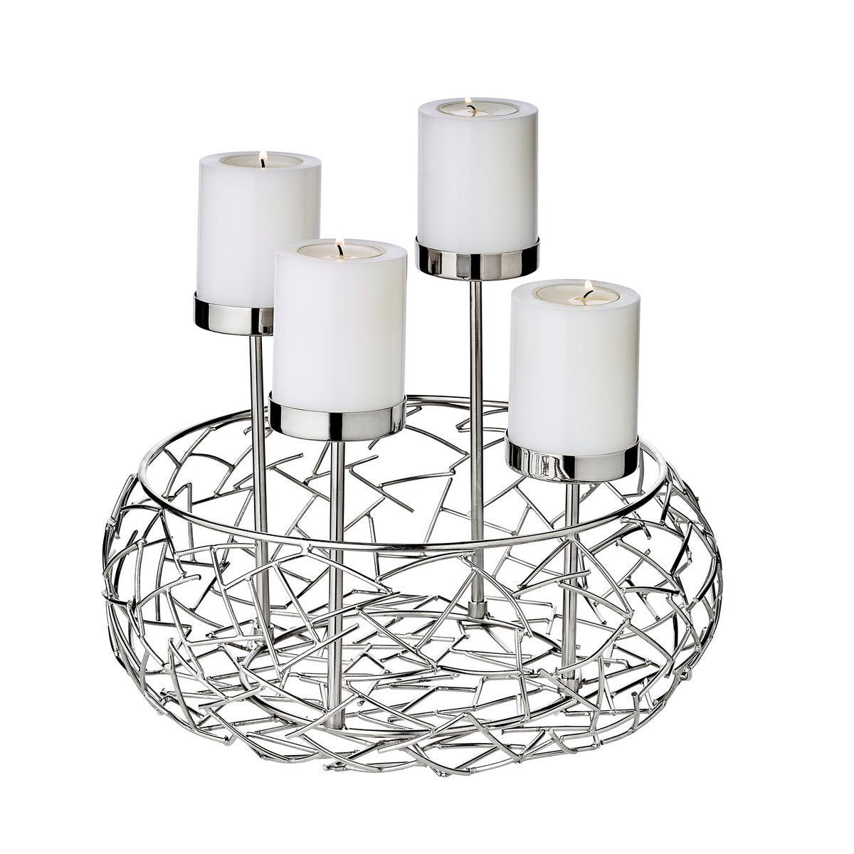 Adventskranz Milano in edlem Silber-Design