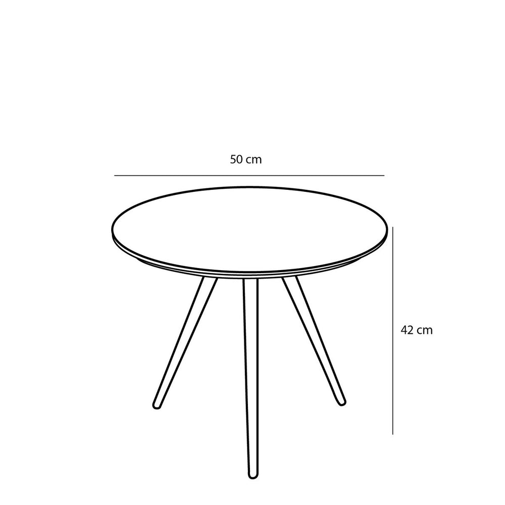 
                      
                        Jailey Beistelltisch – 2er-Set – H49 x Ø50 cm – Recyceltes Holz – Braun
                      
                    