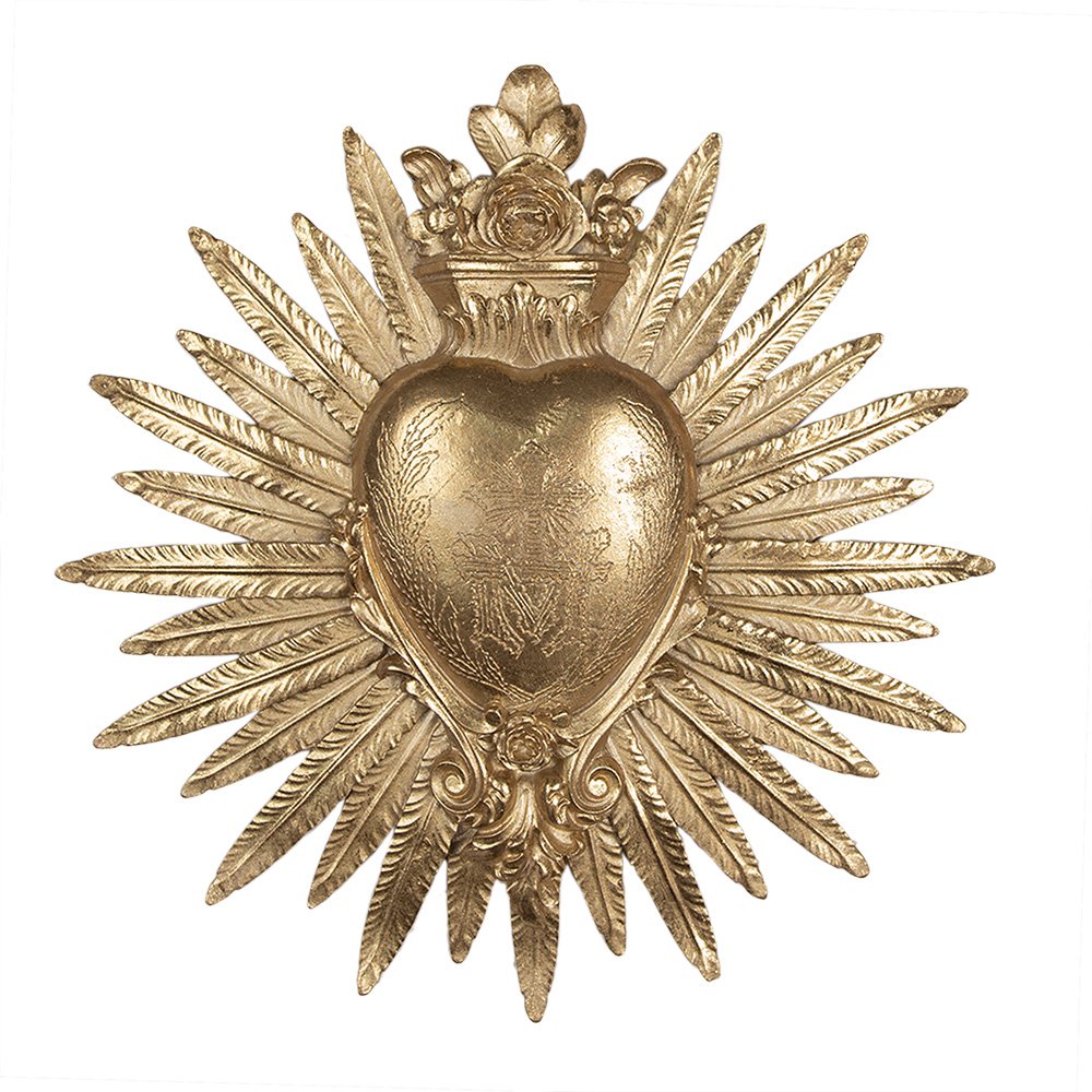 Runde Wanddekoration in Gold