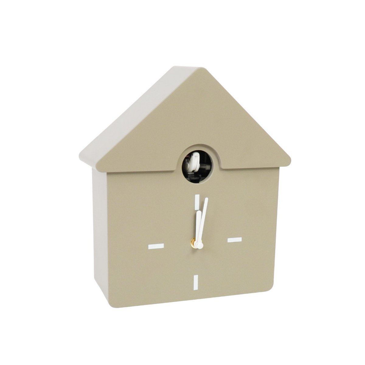 Clock-Wall-Uhr-Kuckucks-Taupe-24x27x9cm