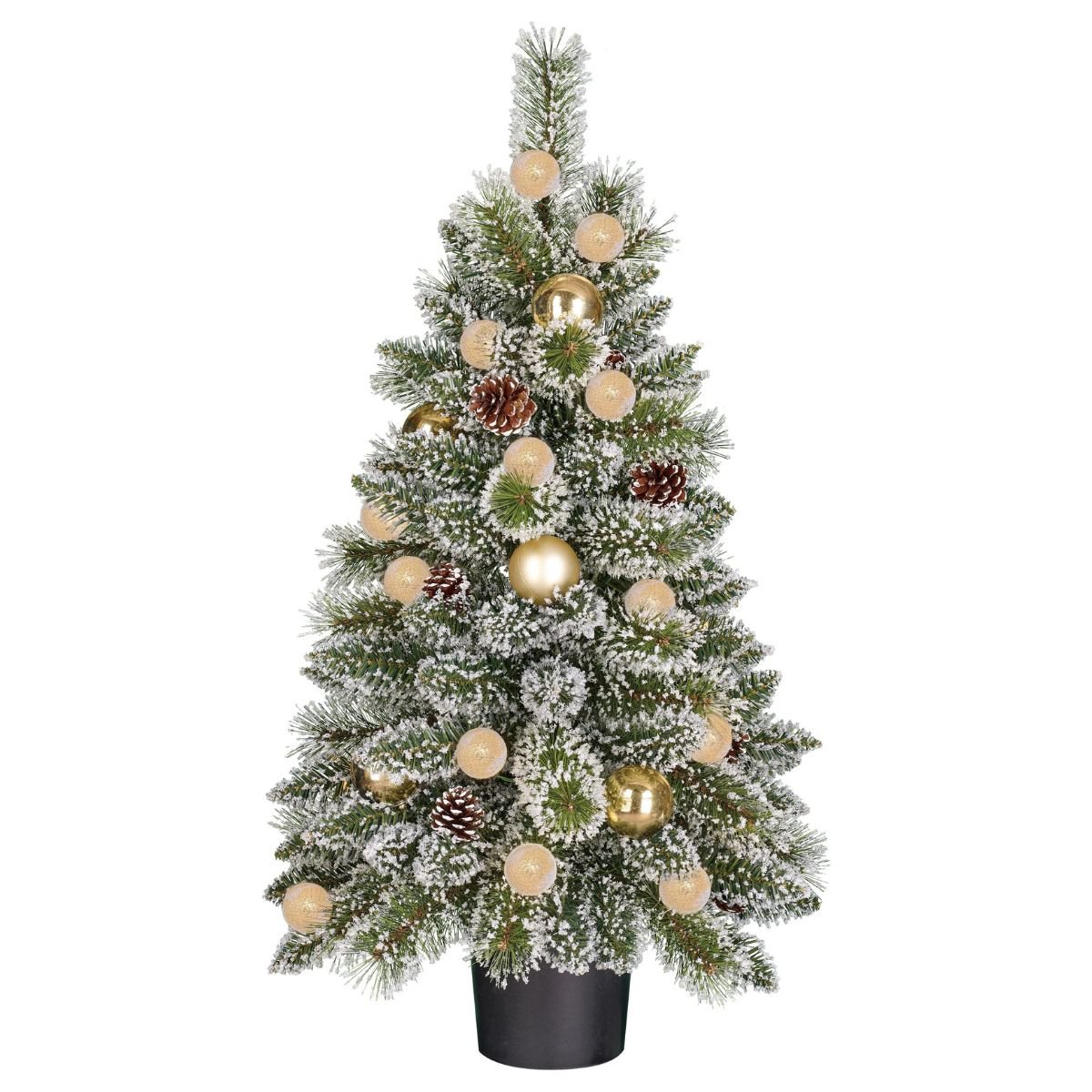 Künstlicher Weihnachtsbaum Kaprun dekoriert mit Beleuchtung 90 cm