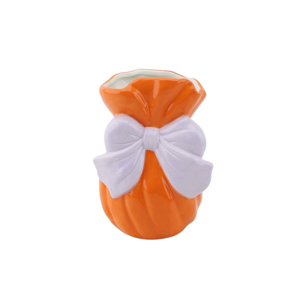 Vase - Bogen - Dolomit - Orange/Lila - 11x10x16cm